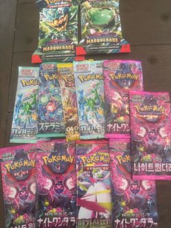 Sealed Pokémon packs of cards lot of 12