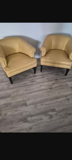 2 Yellow Accent Chairs