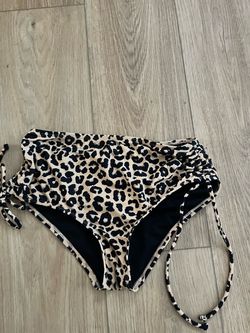 Leopard Print Bikini Bottoms with Tie Sides