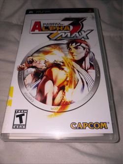 Street Fighter Alpha 3 Max   Playstation PSP  -  game, booklet & case