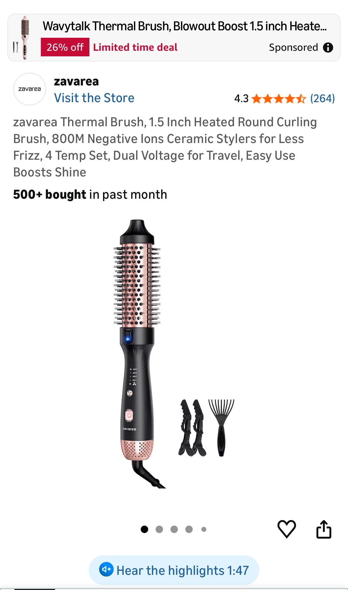 Heated Round Volumizing Hair Brush NEW