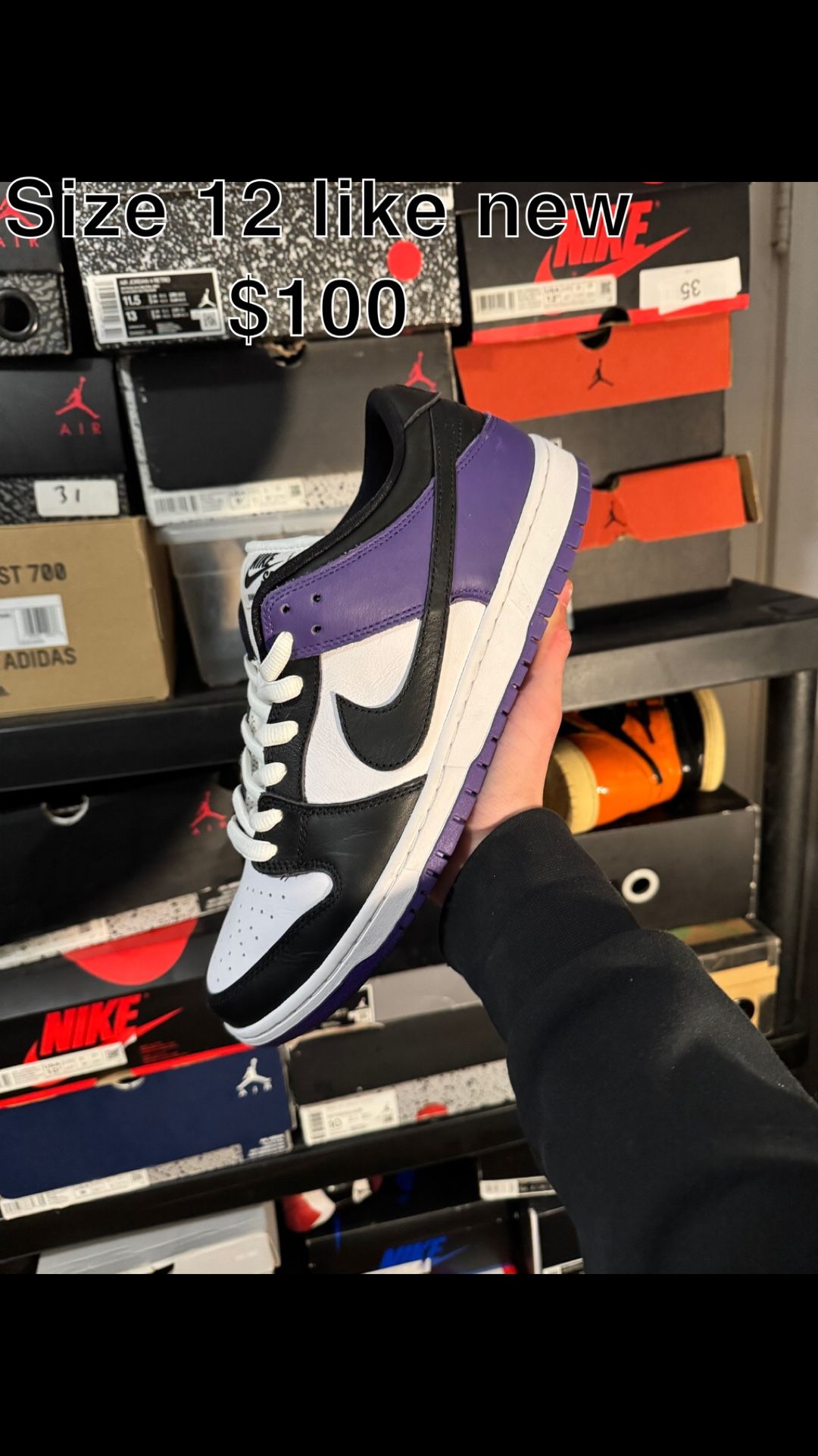 Court Purple Dunk Size 12 $100