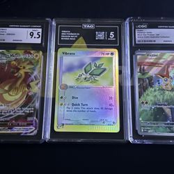 3 Pokemon CGC/TAG Graded pokemon graded cards(One is Pop1)