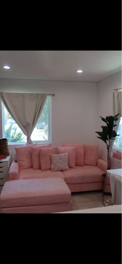 Pink Corduroy Couch / Sofa