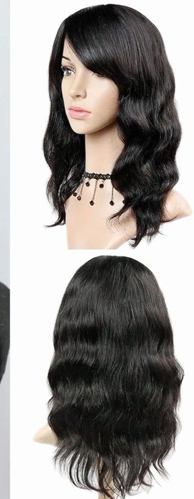 Human Hair Wig With Bangs 