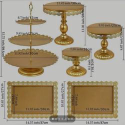 5 Piece Desert Trays Cake Stand