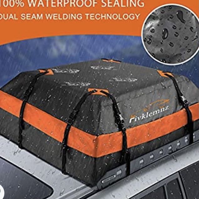 New FIVKLEMNZ Car Roof Bag Cargo Carrier, 15 Cubic Feet Waterproof Rooftop Cargo Carrie