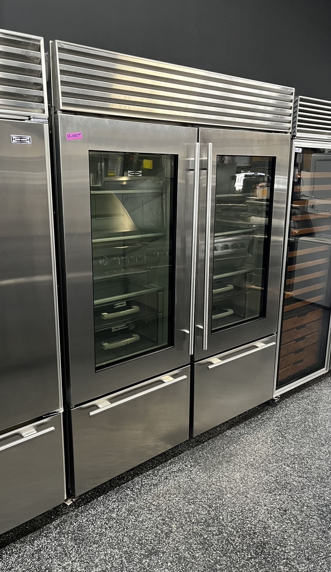 Subzero Bottom Freezer Built In 60” Set Stainless Steel