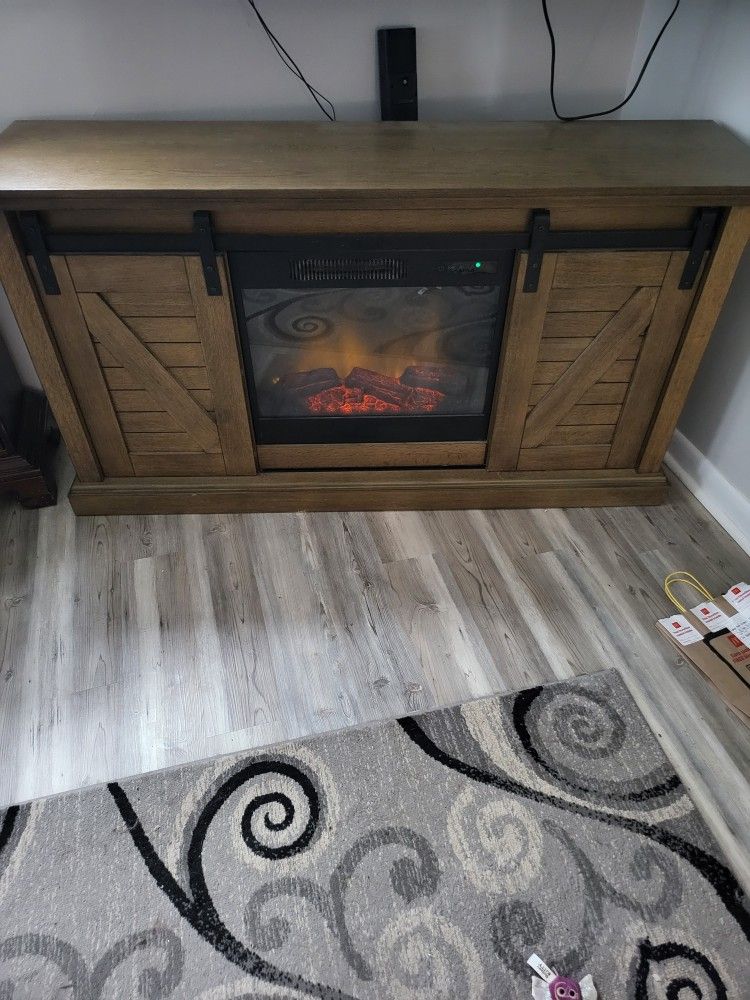 Electric fireplace with or without heat.