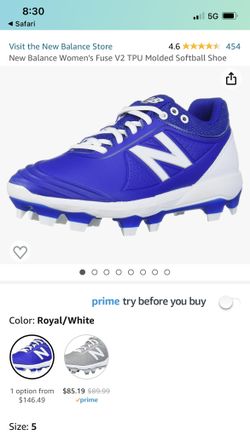 New Balance Molded Softball Shoe Size 5