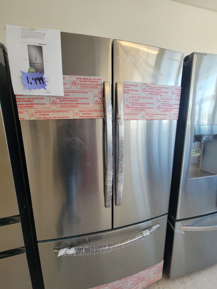 Samsung Stainless Steel French Door Refrigerator New Scratch And Dents With 6month's Warranty 