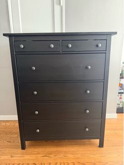 IKEA Hemnes Dresser - Black/Brown - 6 Drawers