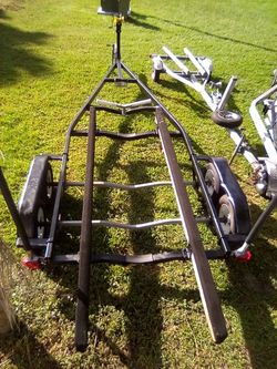 Galvanized Dual Axel Trailer Up To 26' Boat Or 7000lb. New 14' Tires, New Lights, No Work Needed. Ready To Load....