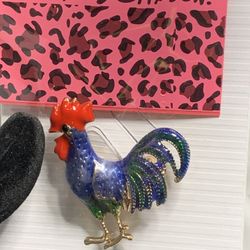 Betsey Johnson Enamel Rooster Pin - 2021 Collection