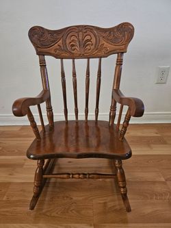 Vintage child's rocking chair solid wood