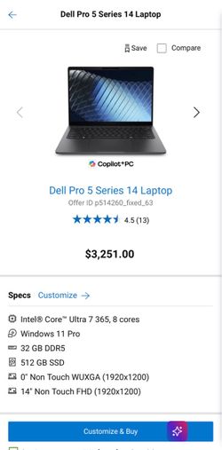 Dell Pro 5 14” P514260