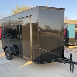 2026 New 6x12 SA Screwless Enclosed Trailer | Blackout | .08 Exterior | 1014 (Black)