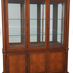 ETHAN ALLEN French Empire Style China Cabinet Breakfront