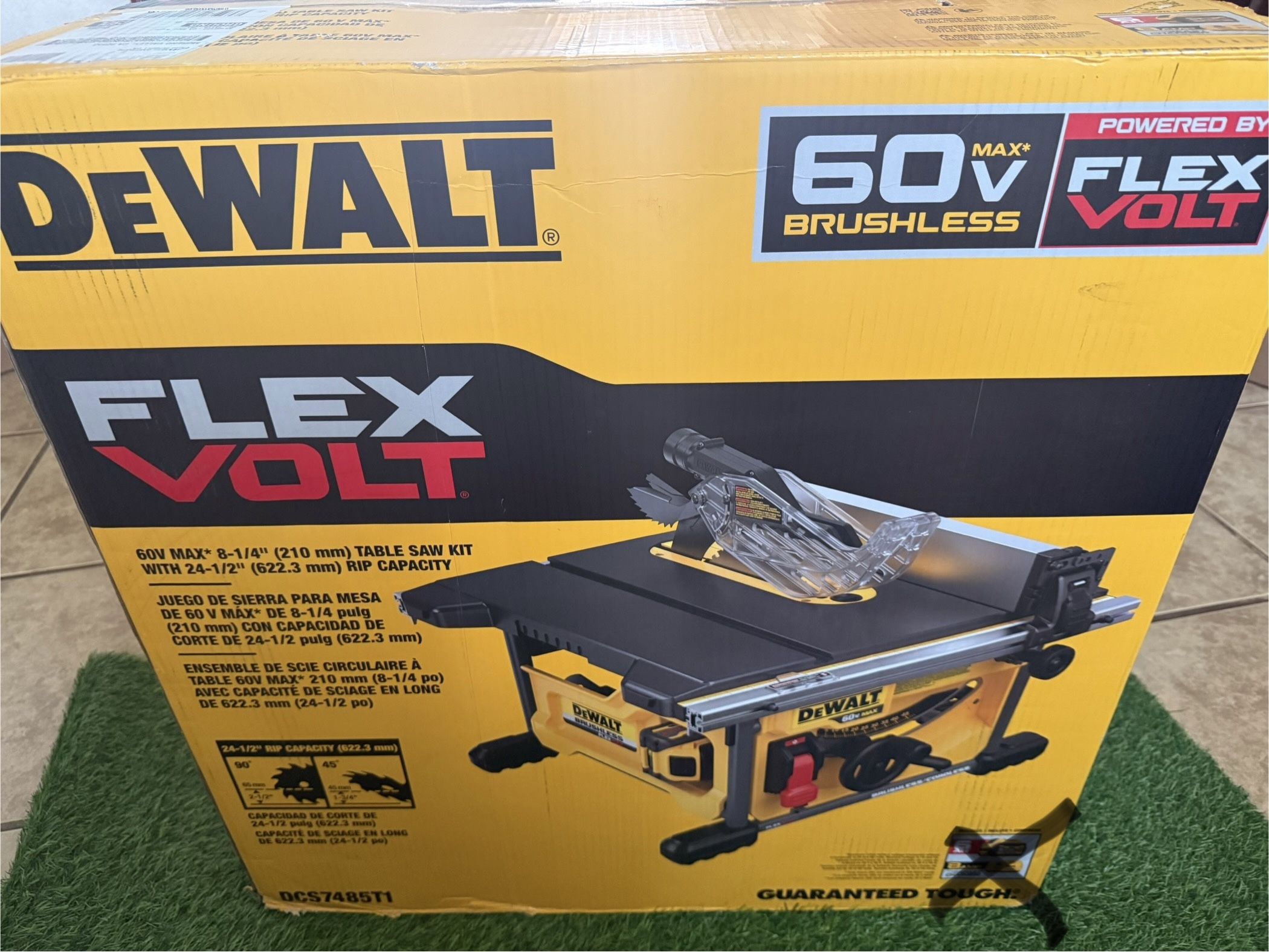 Dewalt 60V FLEXVOLT 8-1/4 Table Saw