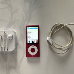 Apple iPod Nano 5th Generation Camera Red 16GB A1320 Tested Fre
