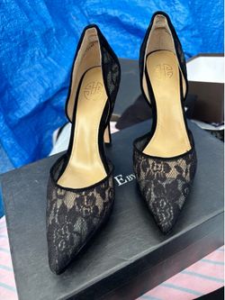 new woman dress shoes, Size 6 black color, 2” heel see photo