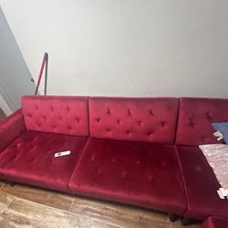 Red Futon Couch 
