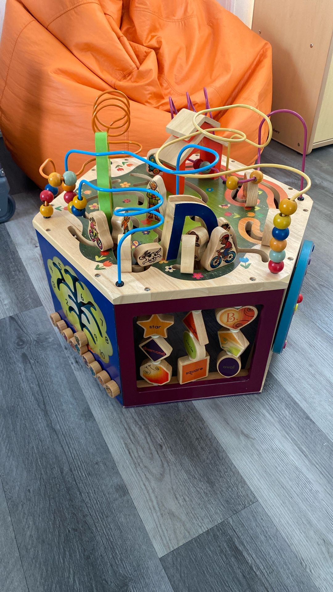 B Toys Wooden Activity Cube