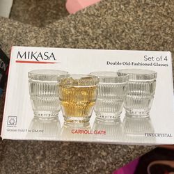 Mikasa double old-fashioned glasses set of four