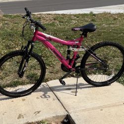 Mongoose 24”, 21-Speed, Aluminum, Full-Suspension Mountain Bike
