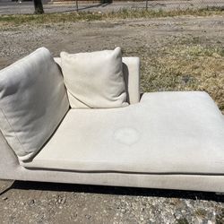 Sofa Bed White Fabric 