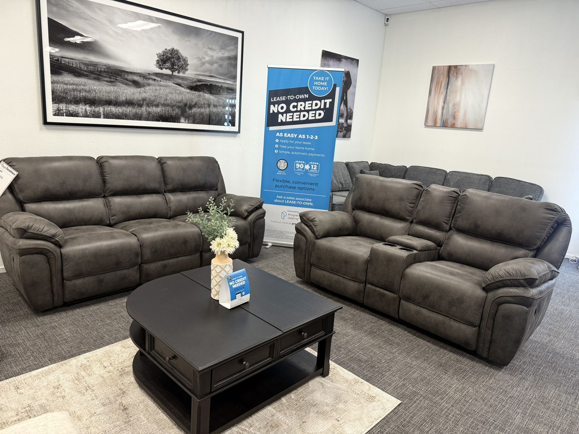 2pc Sofa & Loveseat Recliner Set - Free Delivery Promo