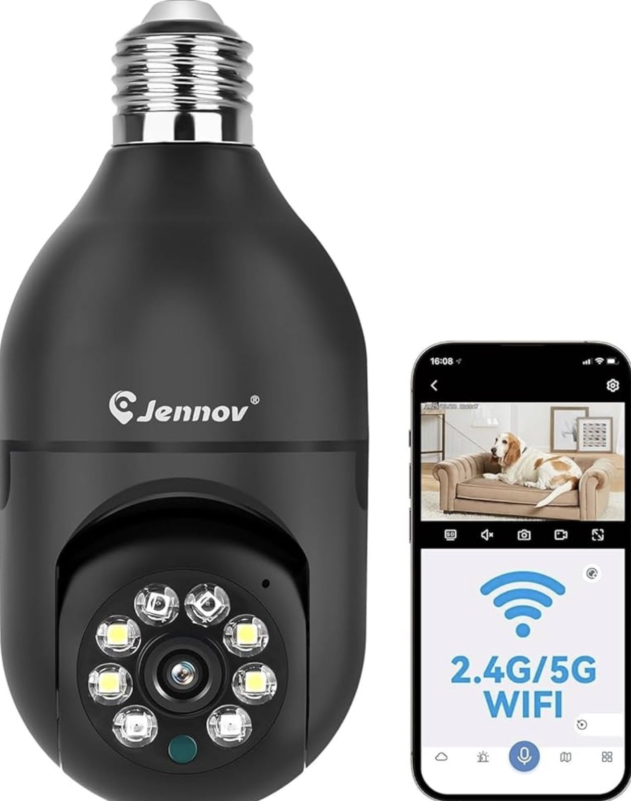Wireless Lightbulb Security Camera 