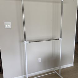 Two Tier Garment Rack With Wheels