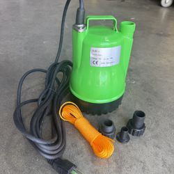 1/2hp 26GPM Submersible Clear Water Transfer Pump Flood Pool Drainages With Garden Hose Adapters 