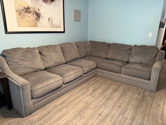 Large gray couch sectional