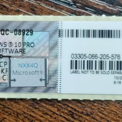 Microsoft Windows 10 Pro OEM Activation Key + COA Sticker