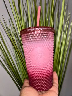 Starbucks Pink Ombre Studded Tumbler