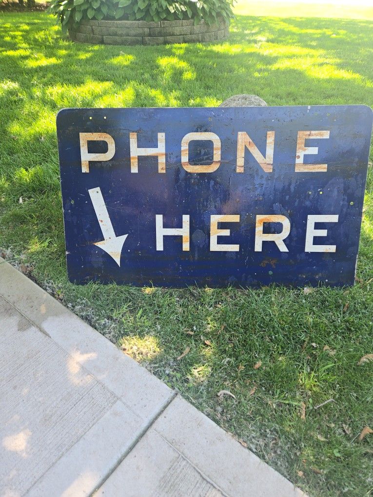 Vintage Phone Sign