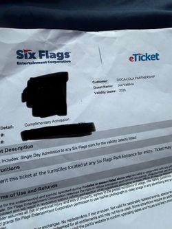 Six flags tickets