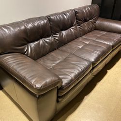 Faux Leather Couch