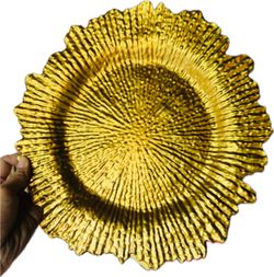 Gold Reef Charger Plates