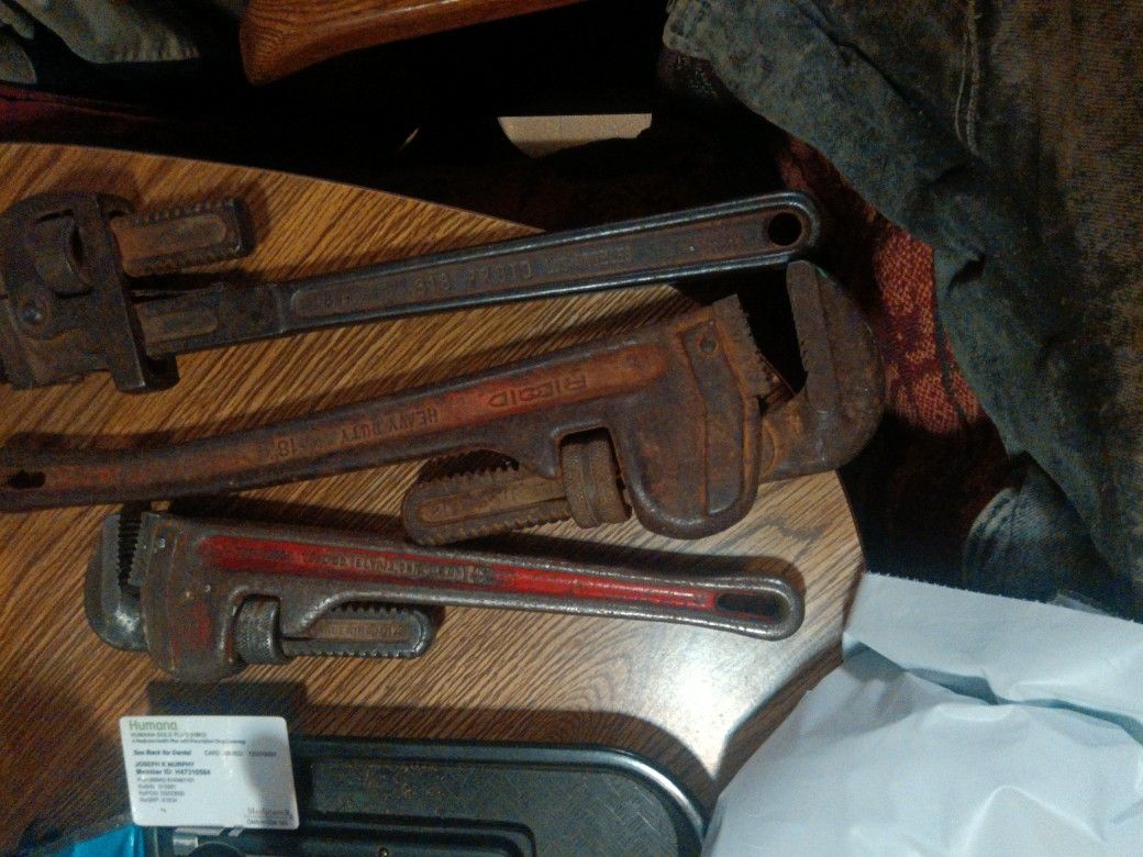 RIDGID PIPE Wrenches 14" 18" 18"