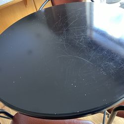 Modern Bar Table Set – 4 Chairs – Solid Metal (Amisco)