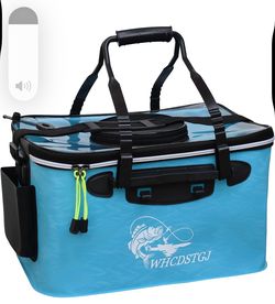 Top Cover Fishing Bucket, Foldable Fish Bait Bucket, Multifunctional Minnow Bucket, Live Fish Container, 4 gallon