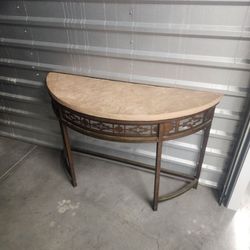 Accent Table with Matching Mirror