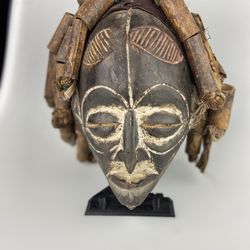 Chokwe Tribe Handmade African Wooden mask from Angola Tribe also found in southern Democratic Republic of Congo and Zambia 2nd