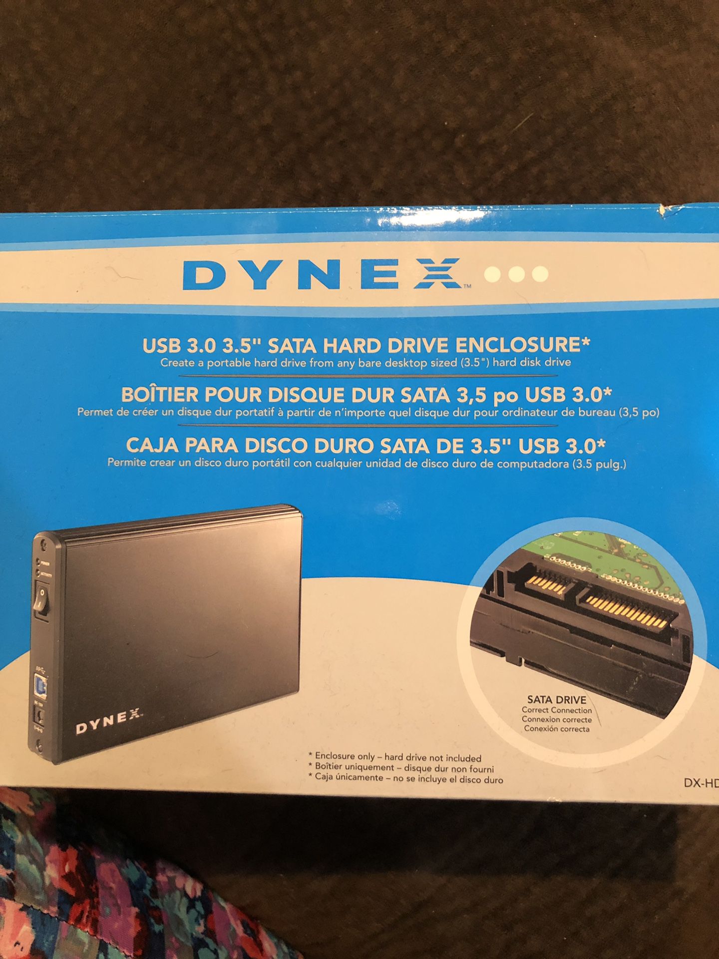 Dynex USB 3.0 3.5” SATA Hard Drive Enclosure
