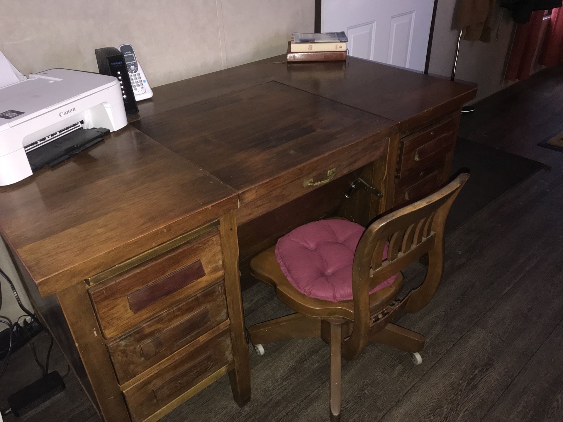 Real wood desk