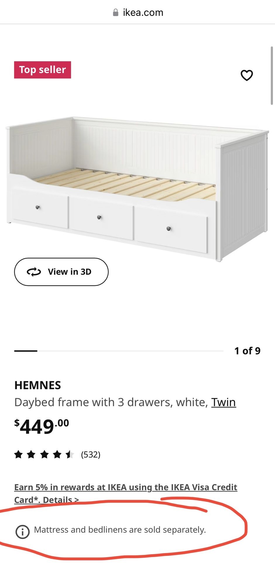 IKEA Twin / Trundle Bed / Day Bed w/ 3 Drawers for Sale in San Antonio