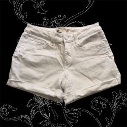 SO Clothing white denim shorts